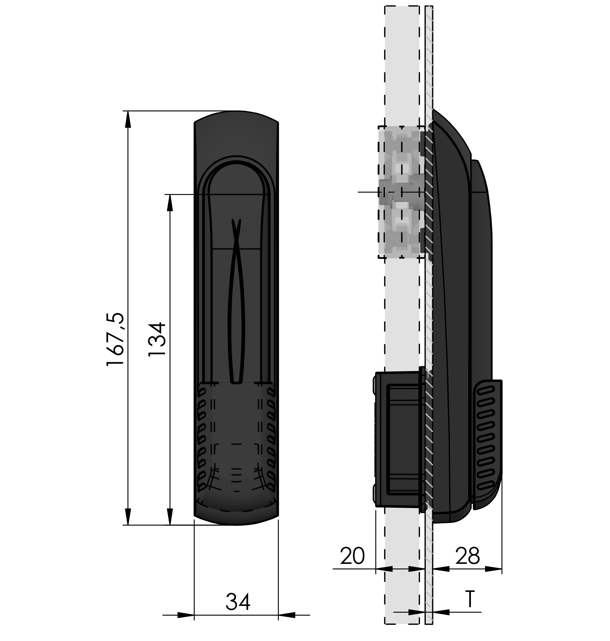 Vision Swing Handle RC2 for profile cylinder Vision Swing Handle RC2 for profile cylinder