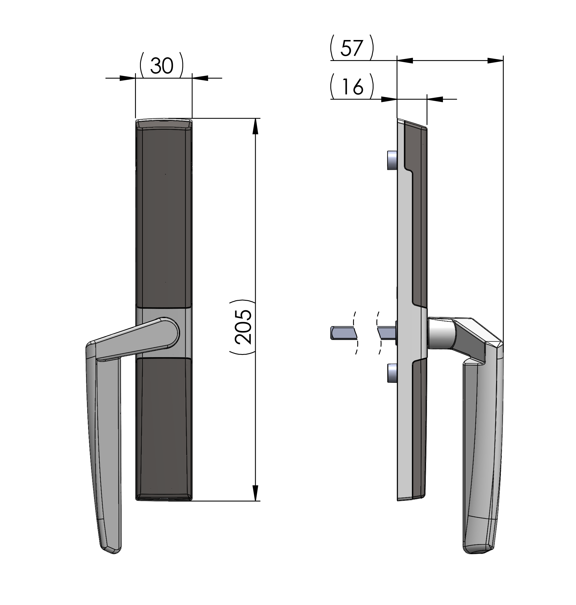 Vision Home Connected Pair Handle Left