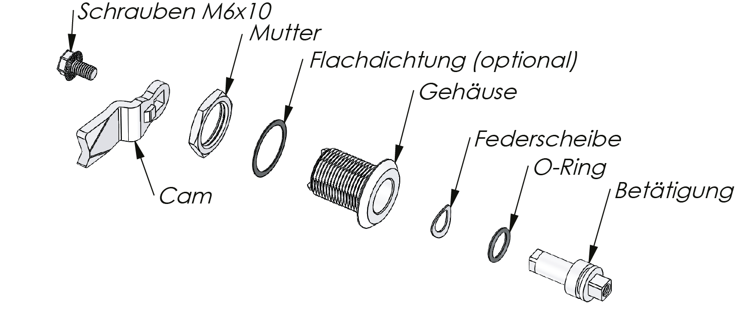 Drehriegelverschluss Classic 56 mm
