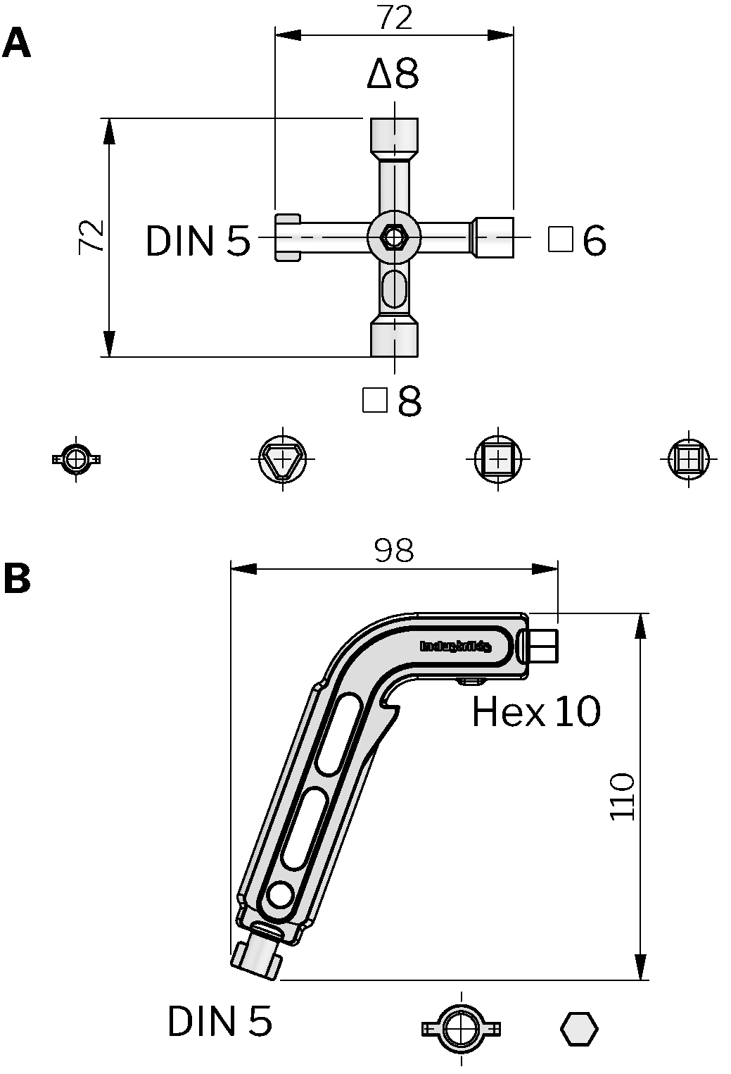 Schlüssel für Einsatz