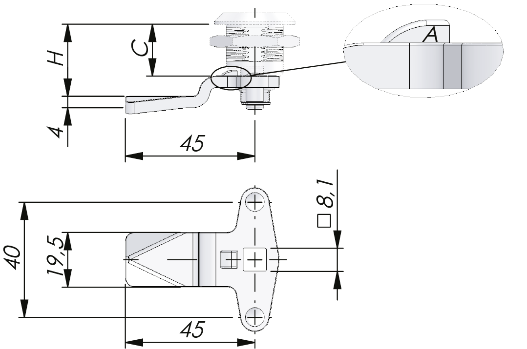 Dreipunktzungen Classic aus Stahl