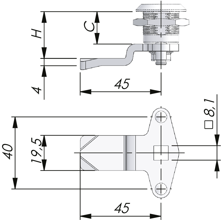 Dreipunktzungen SS 304