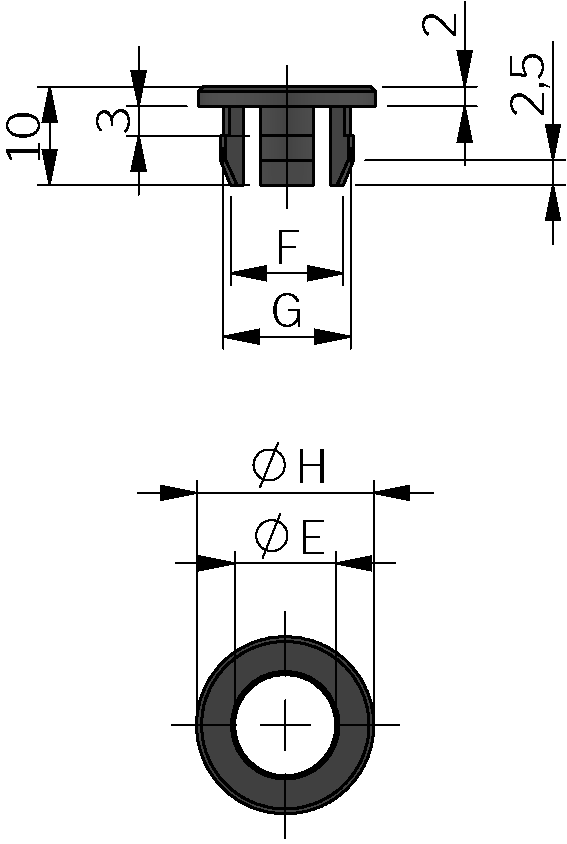 Buchsen für Rundstangen Buchsen für Rundstangen