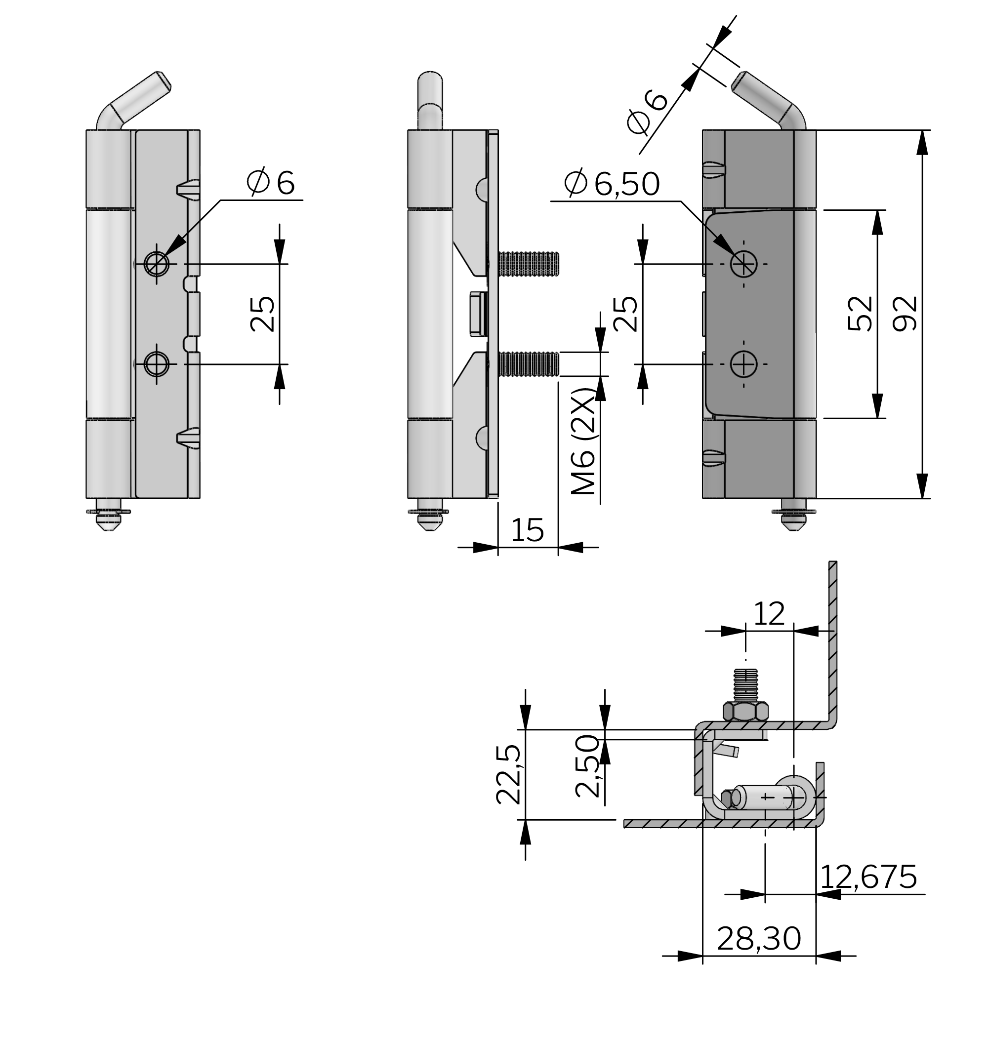 Verschwindscharnier 120° Verschwindscharnier 120°