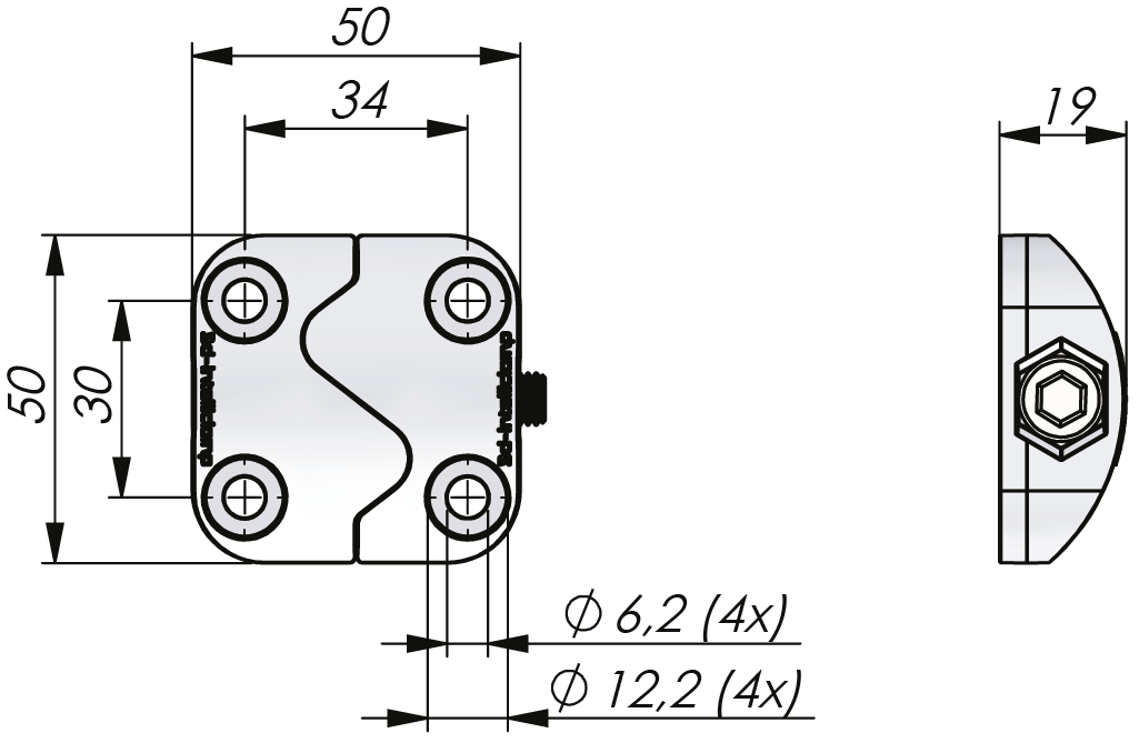 3D-Intelliclamp 50 x 50 mm