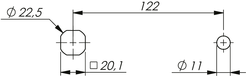Drehriegelverschluss mit L-Griff aus Edelstahl 18 mm Drehriegelverschluss mit L-Griff aus Edelstahl 18 mm