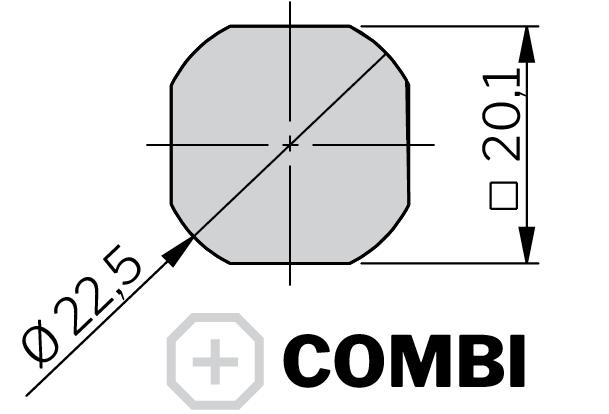 Drehriegelverschluss aus Edelstahl 18 mm
