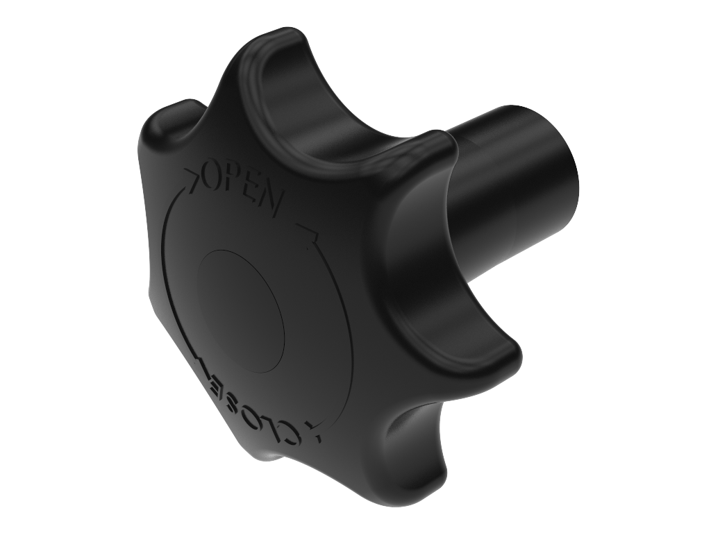 Sterngriff für Drehriegelverschlüsse